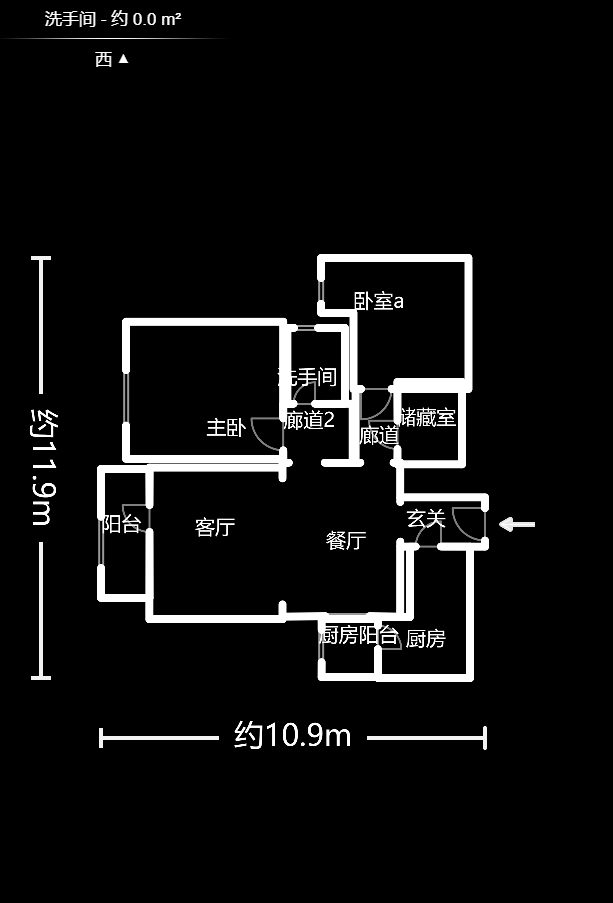 金茂梅溪湖  3室2厅2卫    158.0万户型图