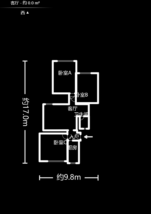 长坡社区  3室1厅1卫    53.8万户型图