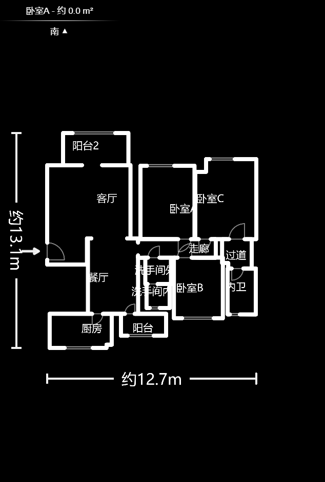 新华都万家城  3室2厅2卫   140.00万户型图