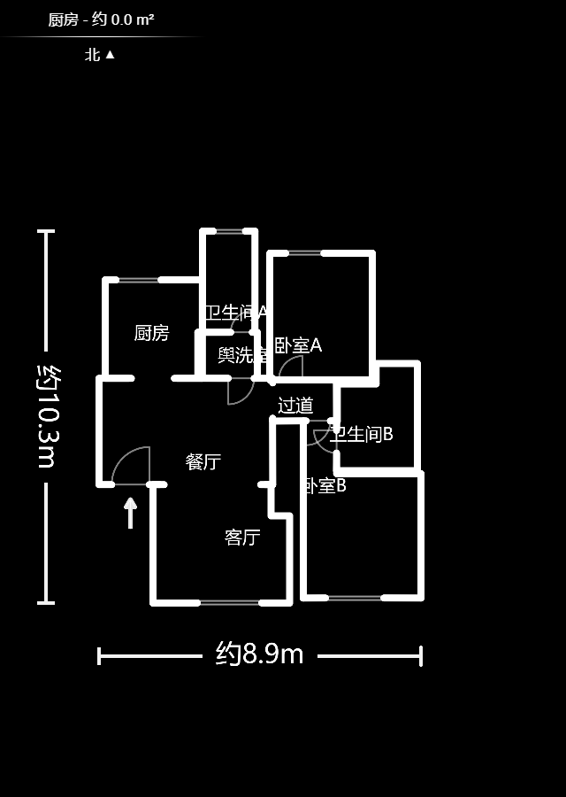 奥林匹克花园 2室1厅2卫 65.0万 奥林匹克花园 2室1厅2卫 65.0万户型图
