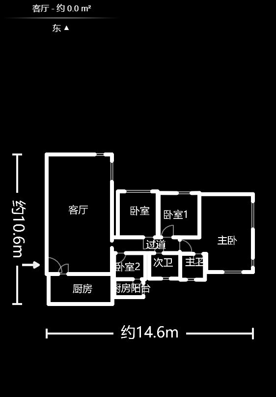 上东印象  4室2厅2卫   95.00万户型图