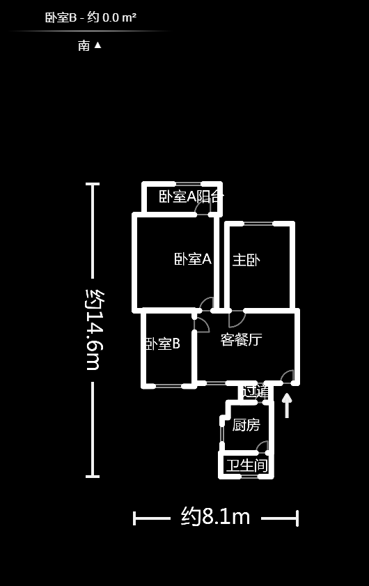 石佳冲小区  3室1厅1卫   65.00万户型图