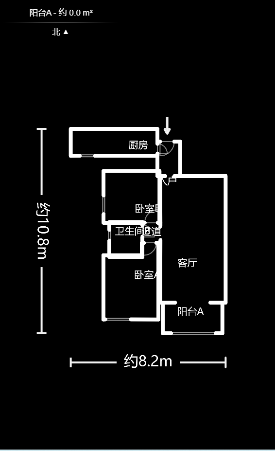 新城新世界一二三期  2室2厅1卫   105.00万户型图