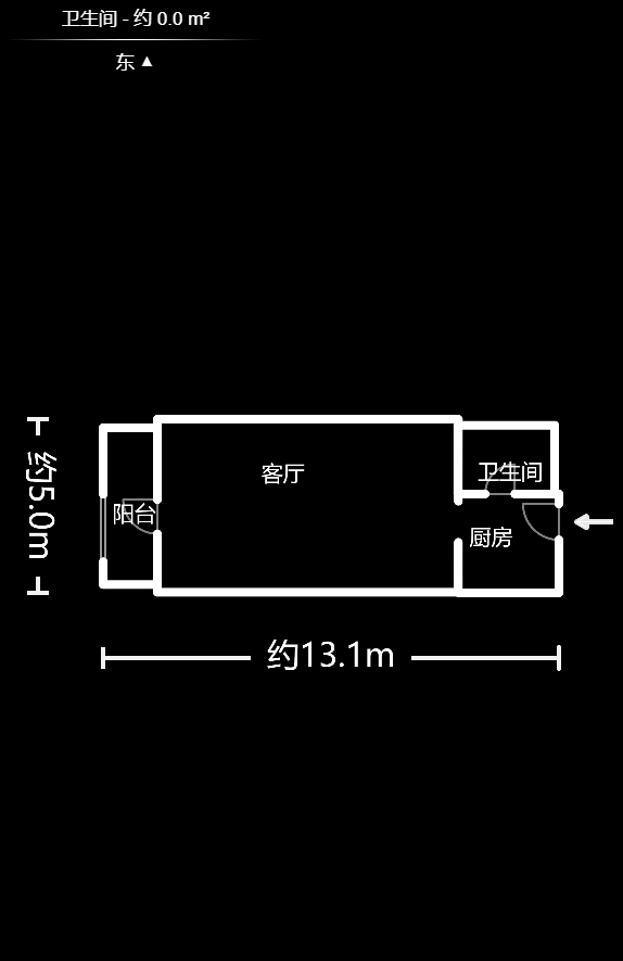 剑桥名门  1室1厅1卫   42.00万户型图