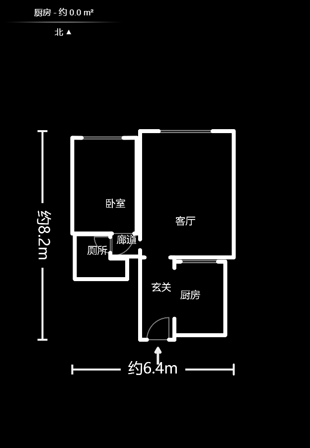 阳光100三期  1室1厅1卫   55.00万户型图