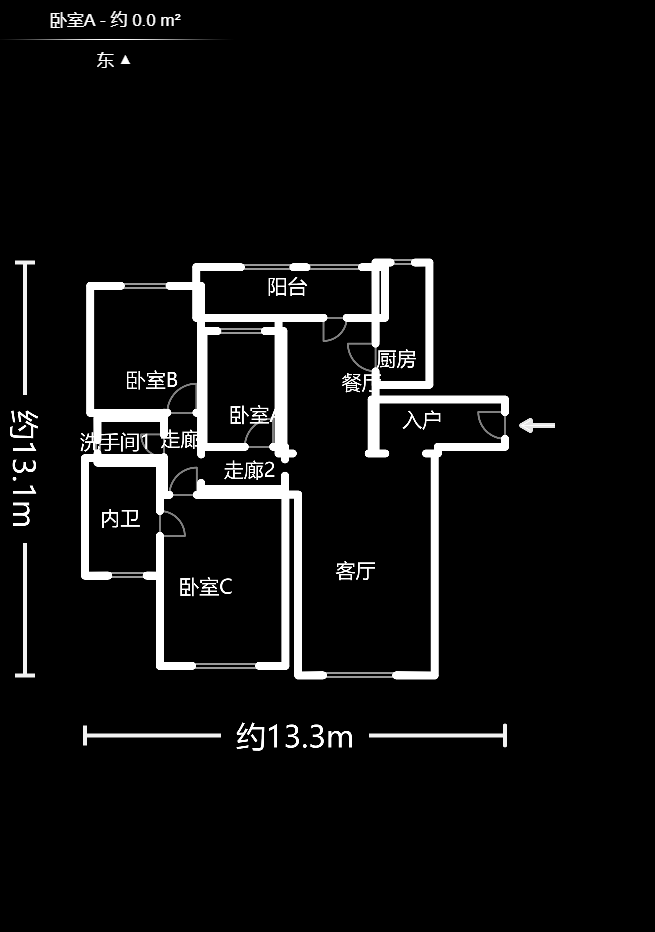 运达中央广场一、二期  3室2厅2卫    370.0万户型图