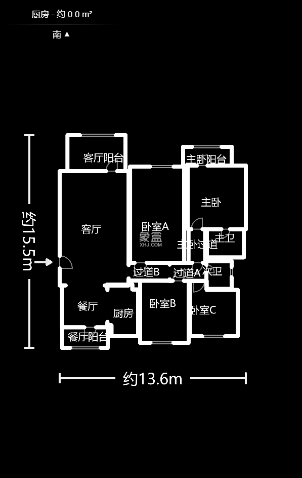 共和世家  4室2厅2卫   165.00万户型图