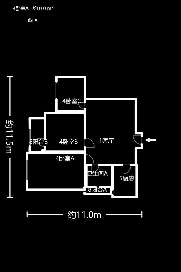 公园9号  3室1厅1卫    169.0万户型图