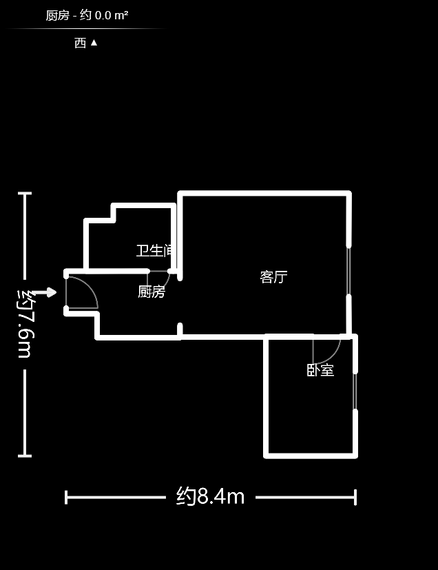 芙蓉万国城MOMA（卓越汇富苑）  1室1厅1卫   51.00万户型图