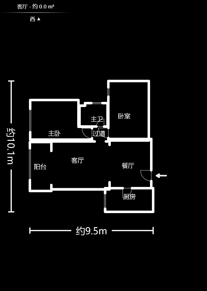 上东辛顿公寓 2室1厅1卫 53.8万 上东辛顿公寓 2室1厅1卫 53.8万户型图