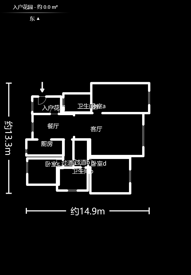 保利城（中航城国际社区、郡原美村）  3室2厅1卫   189.00万户型图