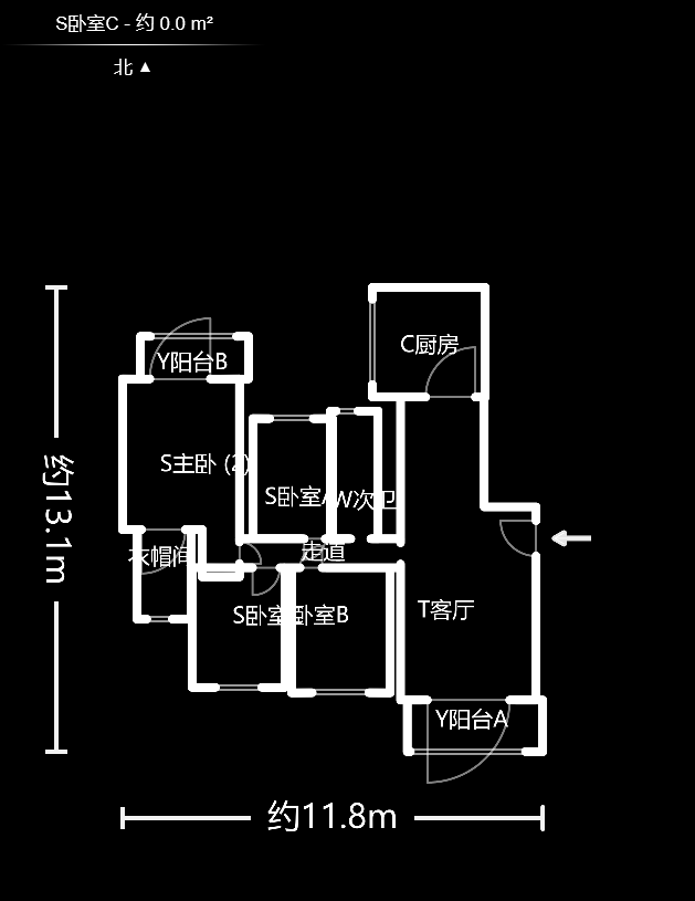 白沙湾嘉园  4室2厅2卫    130.0万 白沙湾嘉园  4室2厅2卫    130.0万户型图