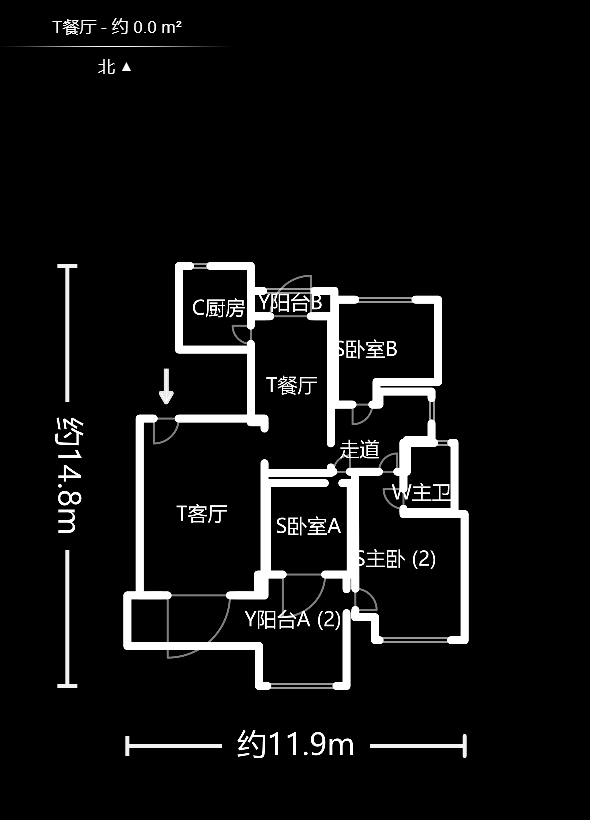 中城丽景香山园  3室2厅2卫    182.99万户型图