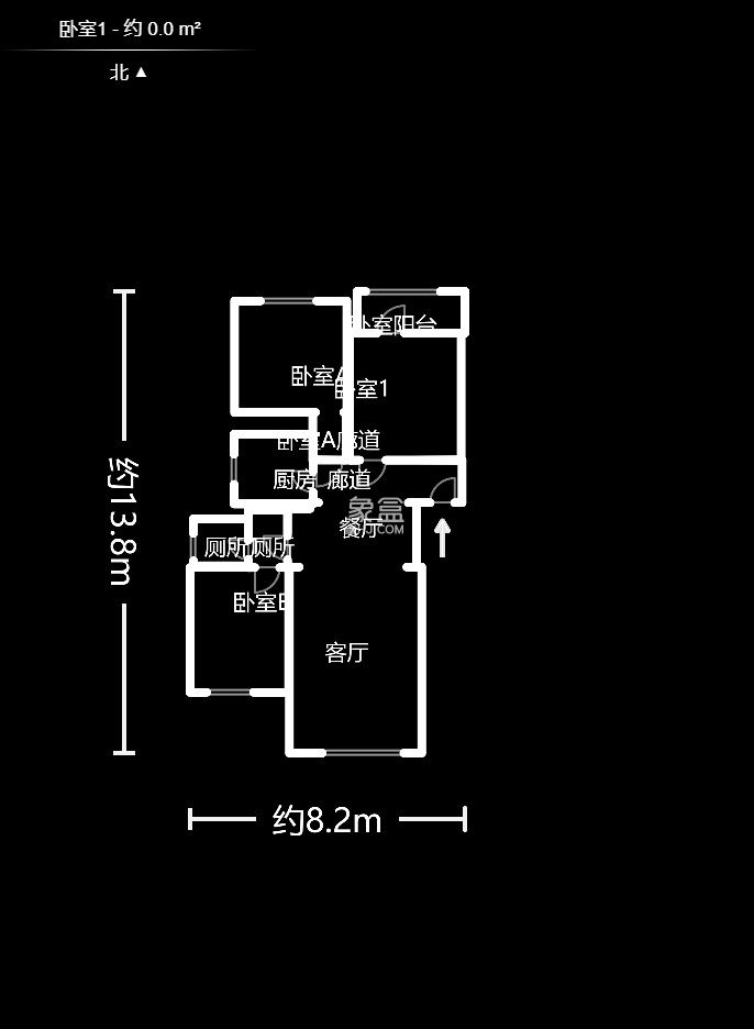 锑都家园  3室2厅1卫   69.50万户型图