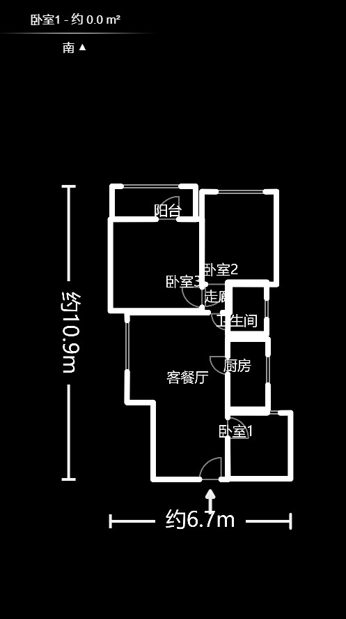 泊林晶城 3室1厅1卫 67.8万 泊林晶城 3室1厅1卫 67.8万户型图