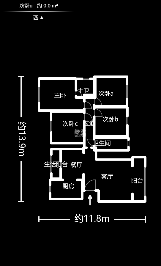 金富星城  4室2厅2卫   78.00万户型图