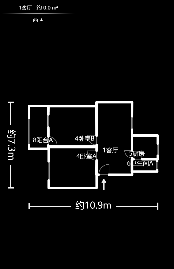 长沙市七中教师宿舍  2室2厅1卫    40.0万户型图