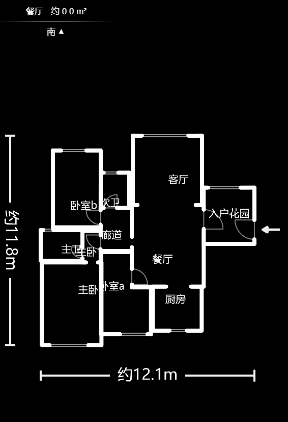 桔洲新苑（桔洲印象）  3室2厅2卫    121.0万户型图