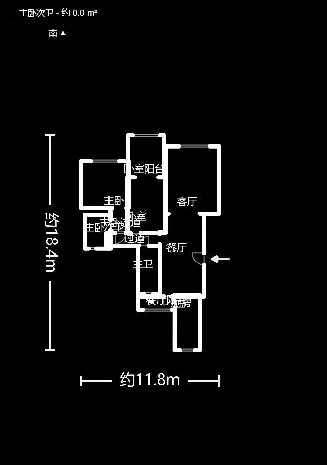 红树湾  3室2厅2卫   75.00万户型图
