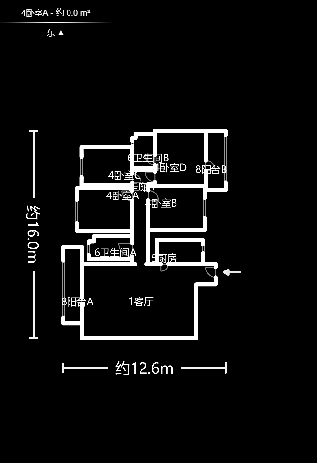 佳阳悦景馨都  4室2厅2卫    118.0万户型图