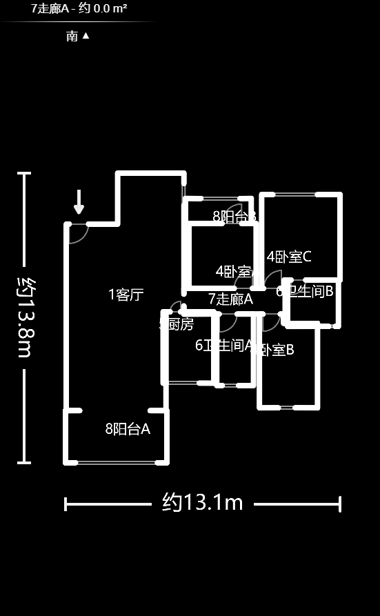 金色比华利  3室2厅2卫   126.00万户型图