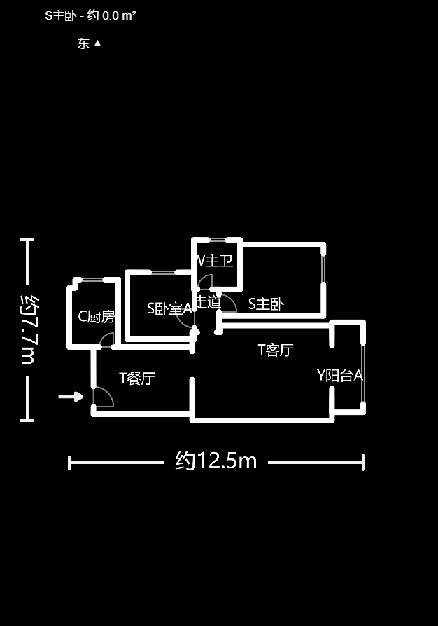 水映青山  2室1厅1卫   70.00万户型图