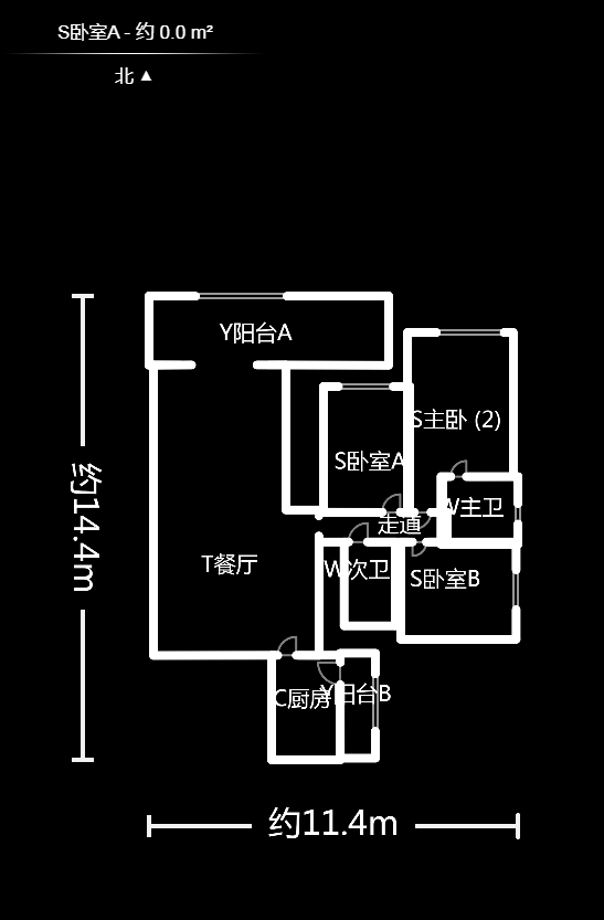 白沙湾嘉园  3室2厅2卫    123.6万户型图
