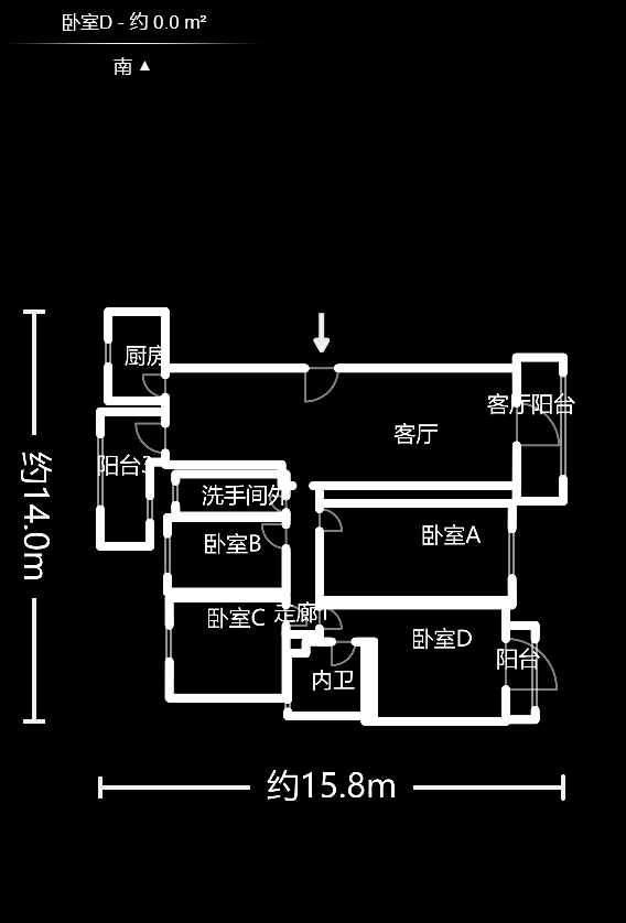 世嘉国际华城  4室2厅2卫   240.00万户型图