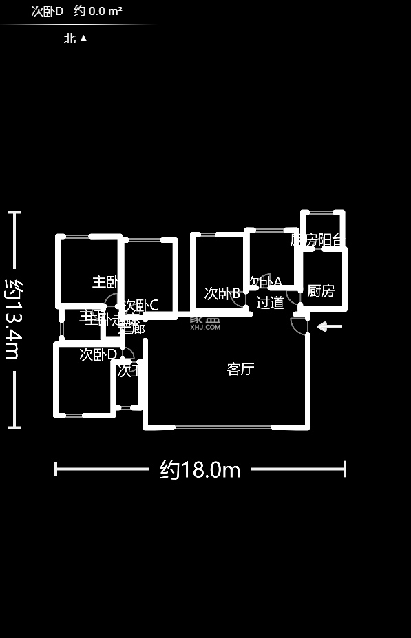 中信城市广场（中信新城一期） 4室2厅1厨2卫 142.00万户型图