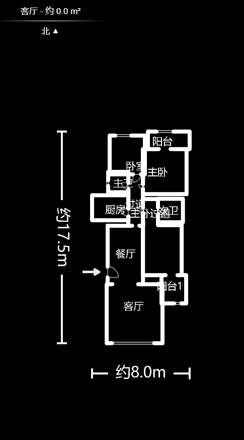 金铎嘉苑  3室2厅1卫   99.80万户型图