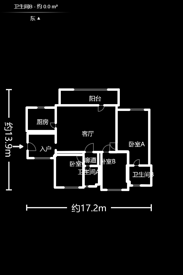 荣悦台 3室2厅2卫 4500.0元/月 荣悦台 3室2厅2卫 4500.0元/月户型图