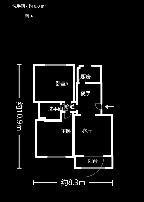 雷锋机电市场一期  2室2厅1卫   55.00万户型图