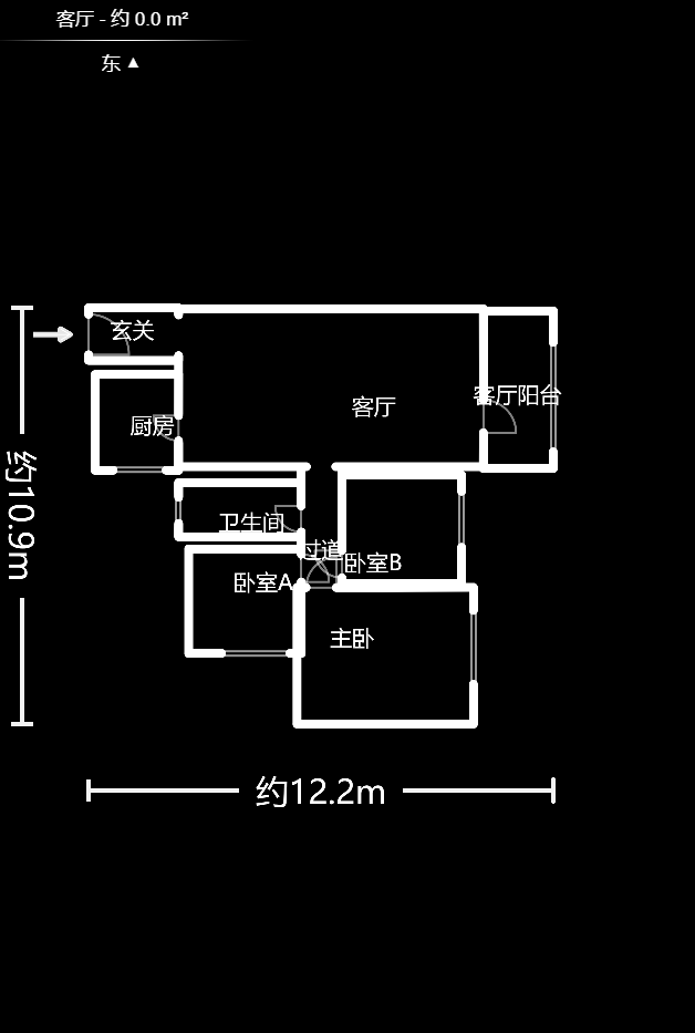 莱茵城  3室2厅1卫   78.00万户型图