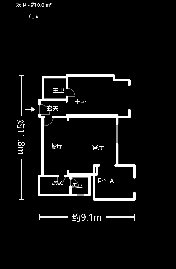 佳兴国际汇  1室1厅1卫   28.70万户型图