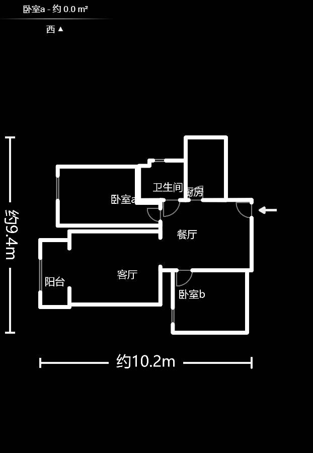 丽发新城  2室1厅1卫    1860.0元/月室内图1
