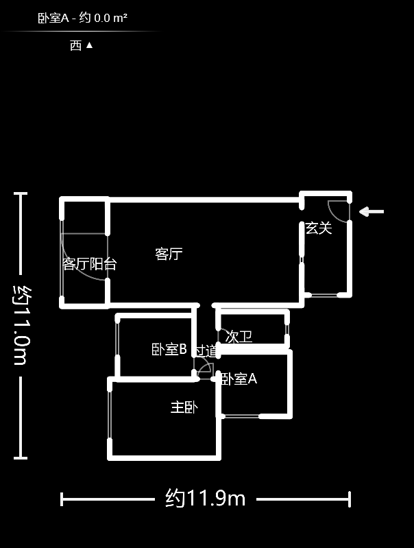 莱茵城  3室2厅1卫   86.80万户型图
