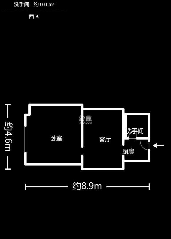 C-park天悦城（紫檀溪苑二期）  1室1厅1卫   45.00万户型图