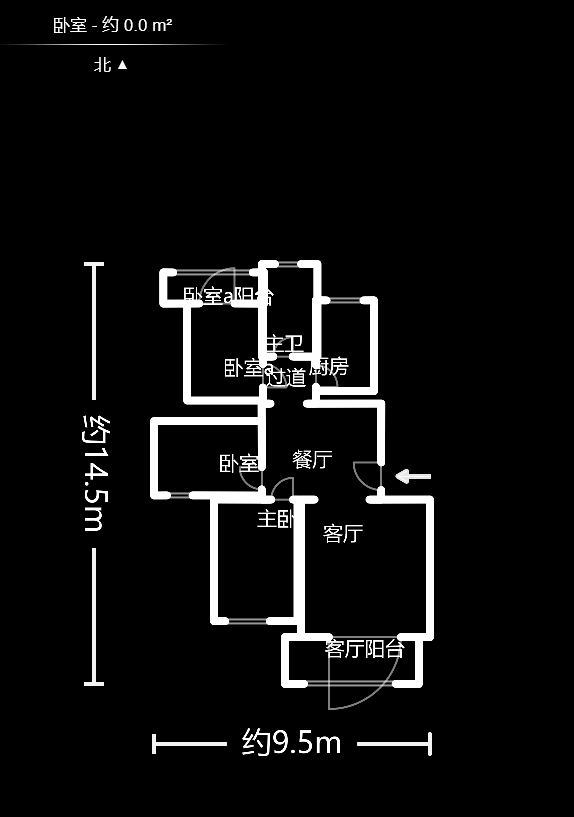 长丰星城  3室2厅1卫   45.80万户型图
