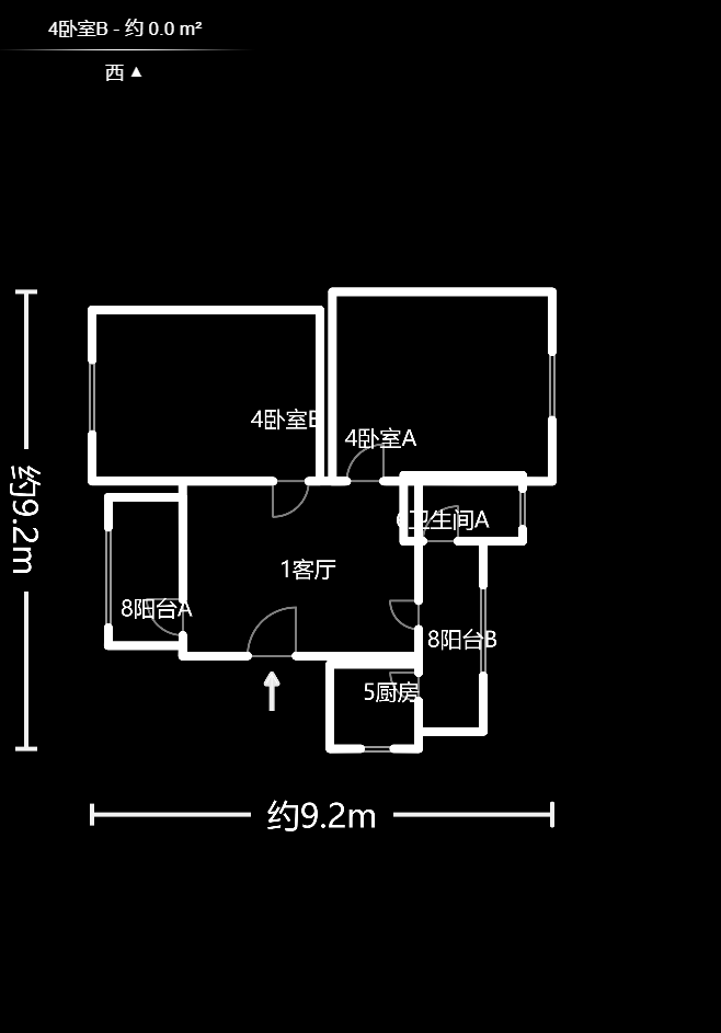 德雅村邮电器材宿舍  2室1厅1卫   37.30万户型图