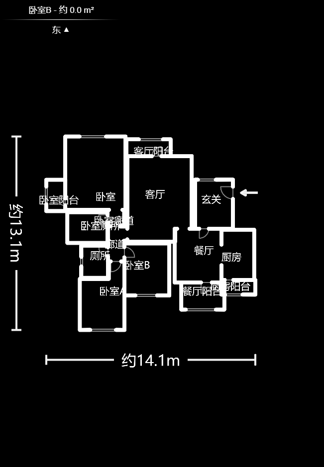 米兰春天  3室2厅1卫    91.8万户型图