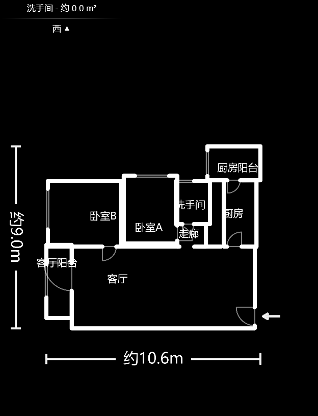陽光城尚東灣青云苑  2室1廳1衛(wèi)    80.0萬戶型圖