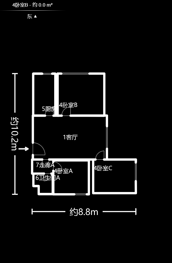 金土地第一湾  3室2厅1卫   98.00万户型图
