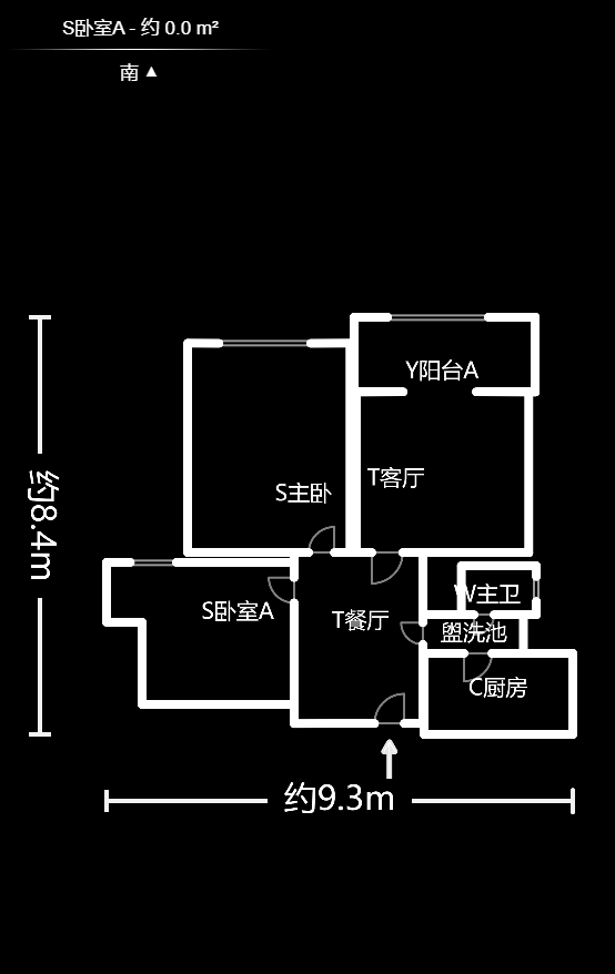 优山美地  2室2厅1卫    70.0万户型图