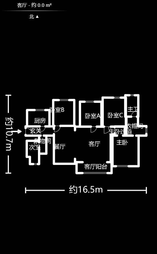 万科里金域国际  4室2厅2卫   350.00万户型图