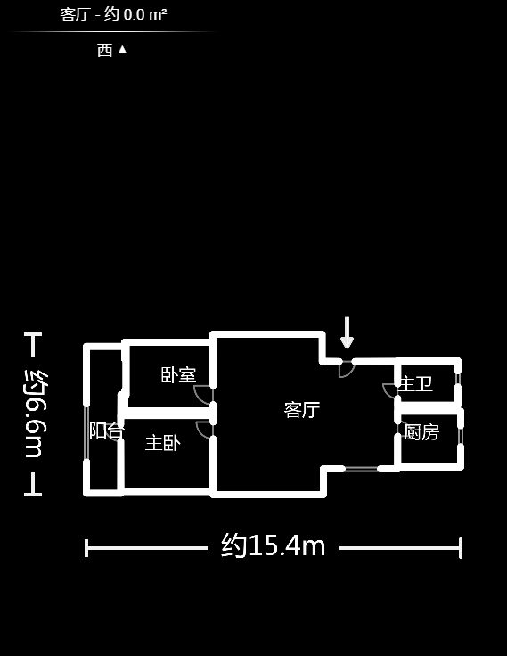 水絮塘散盘  2室2厅1卫   72.00万户型图