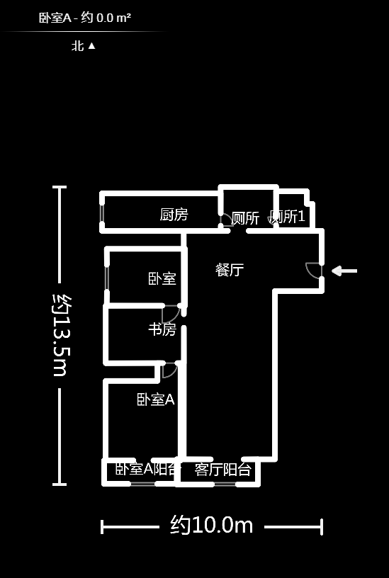 阳光100二期  3室2厅2卫   89.00万户型图