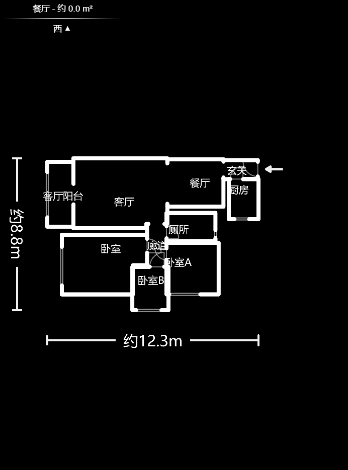 江山帝景雅典  3室2廳1衛(wèi)    90.0萬戶型圖