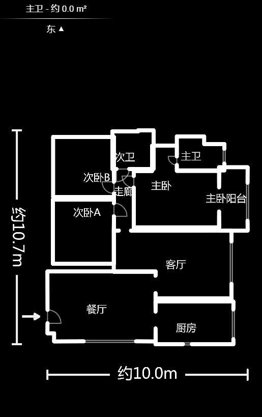 中建芙蓉嘉苑  3室2厅1卫   96.00万户型图