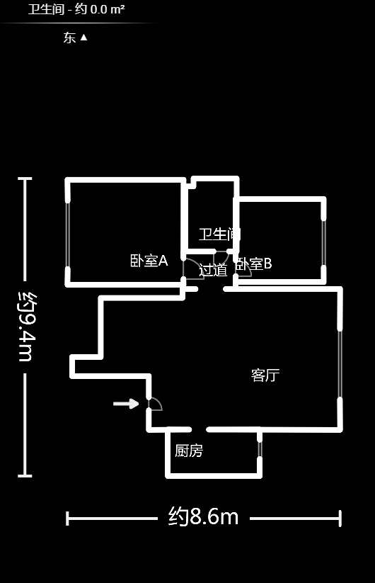 南颐园  2室1厅1卫    68.0万户型图