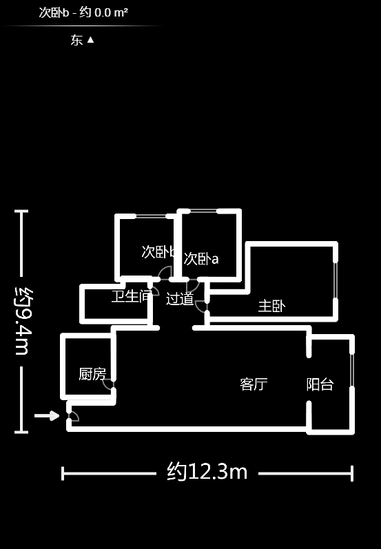 勤诚达新界  3室2厅1卫    78.0万户型图